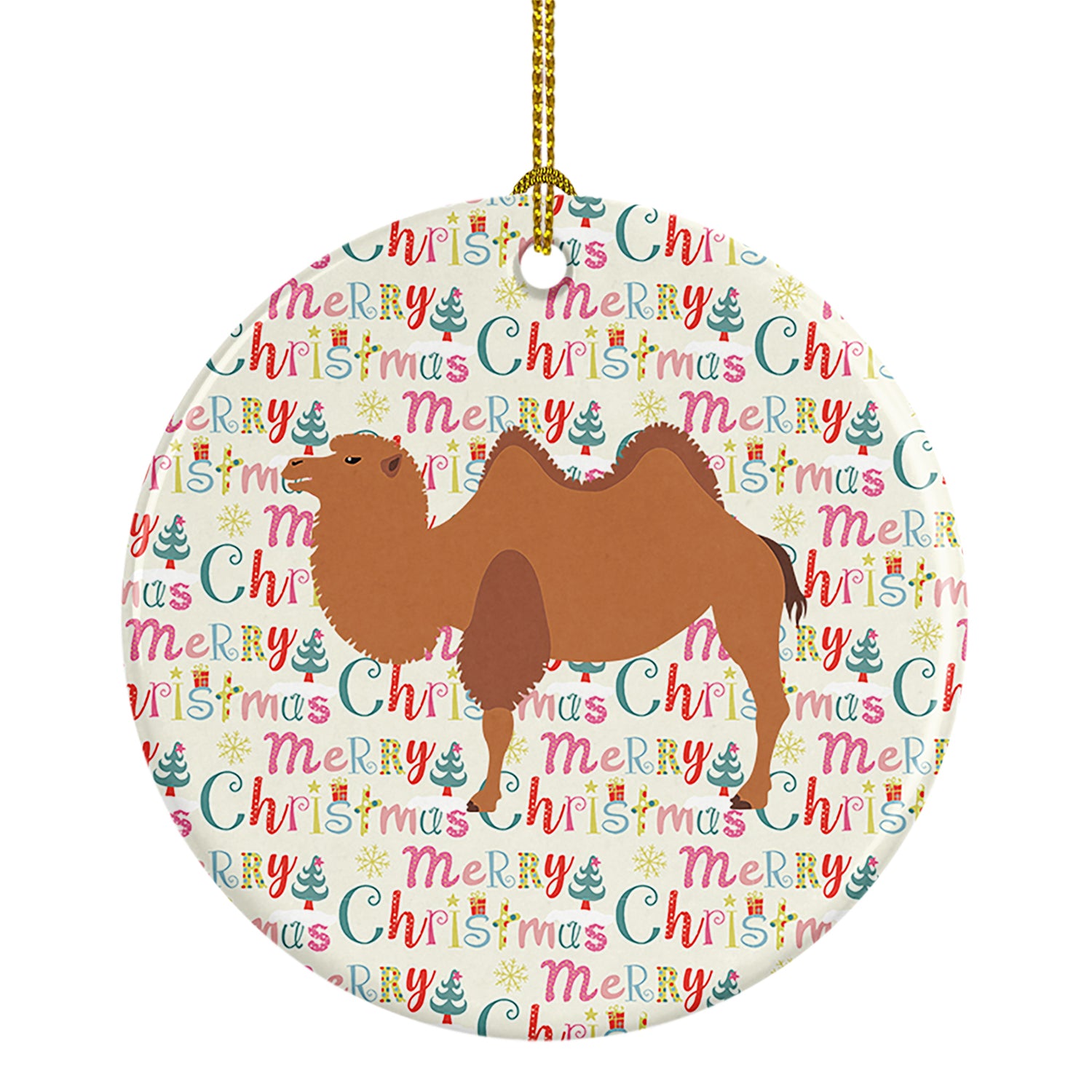Buy this Bactrian Camel Christmas Ceramic Ornament