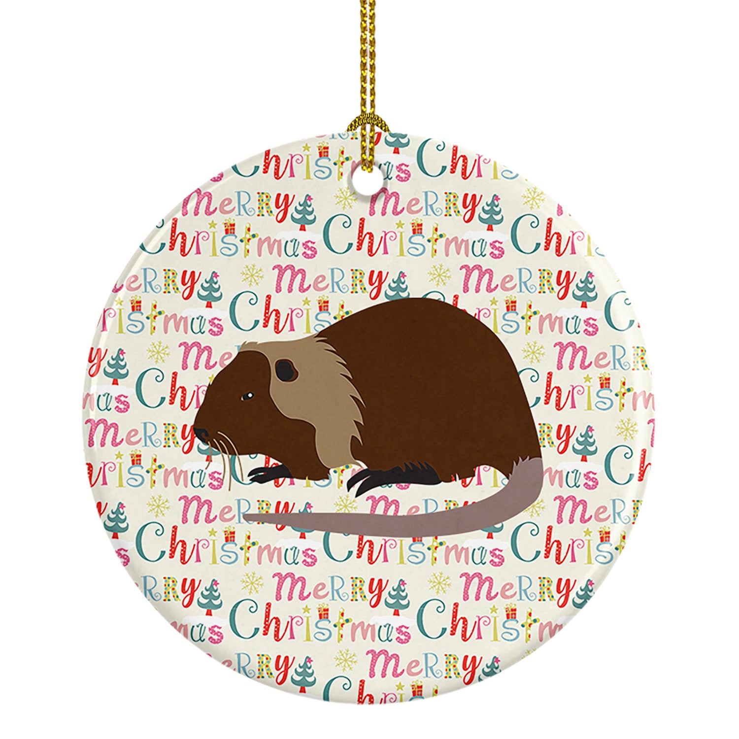 Buy this Coypu Nutria River Rat Christmas Ceramic Ornament