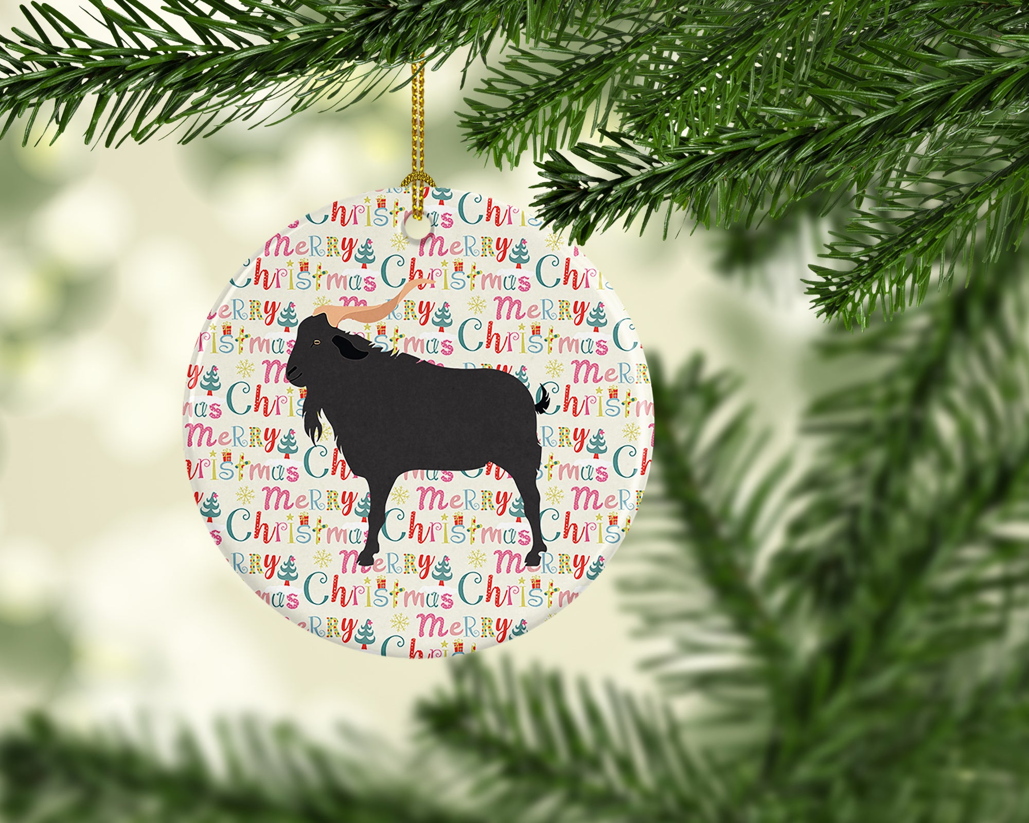 Buy this Verata Goat Christmas Ceramic Ornament