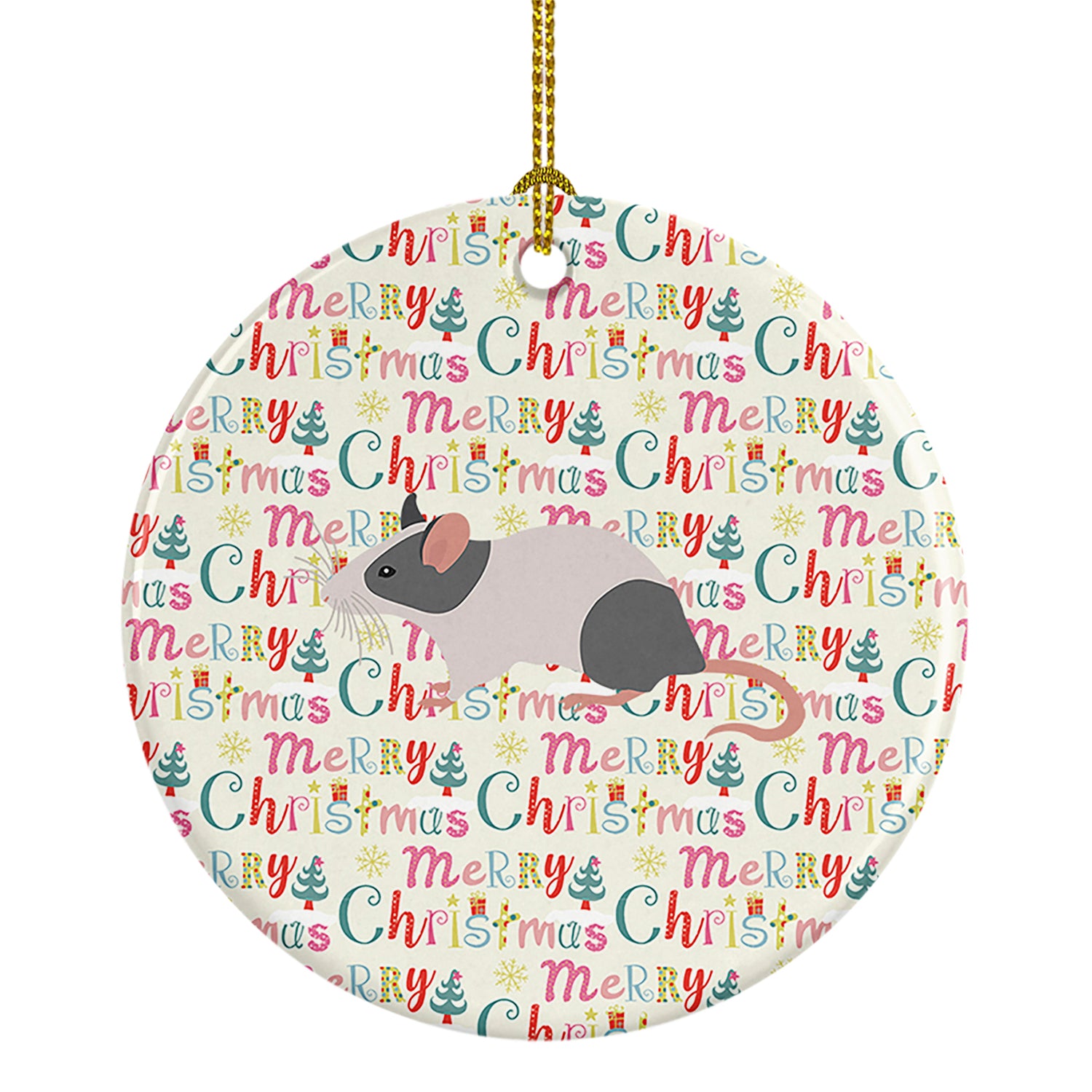 Buy this Japanese Mouse Christmas Ceramic Ornament