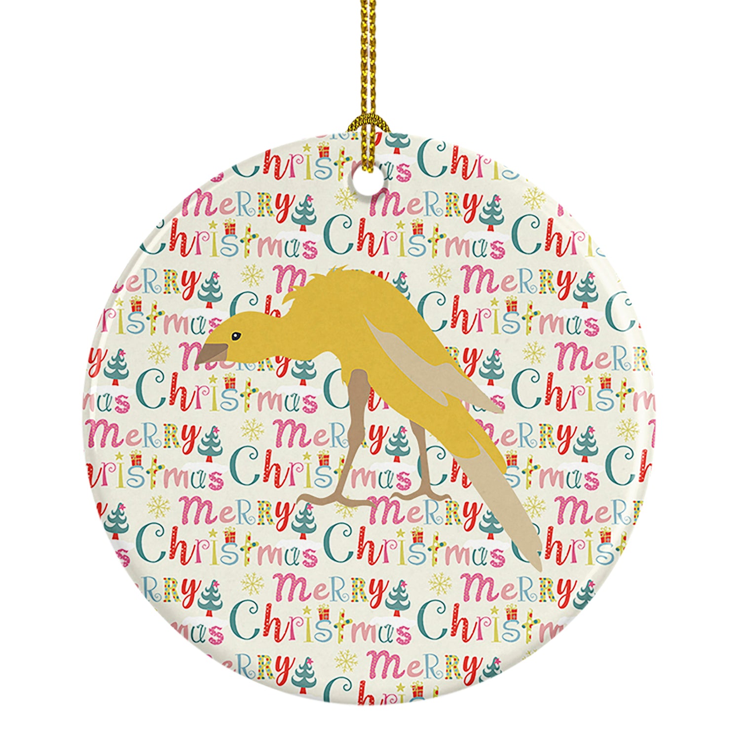 Buy this Belgian Hunchback Canary Christmas Ceramic Ornament