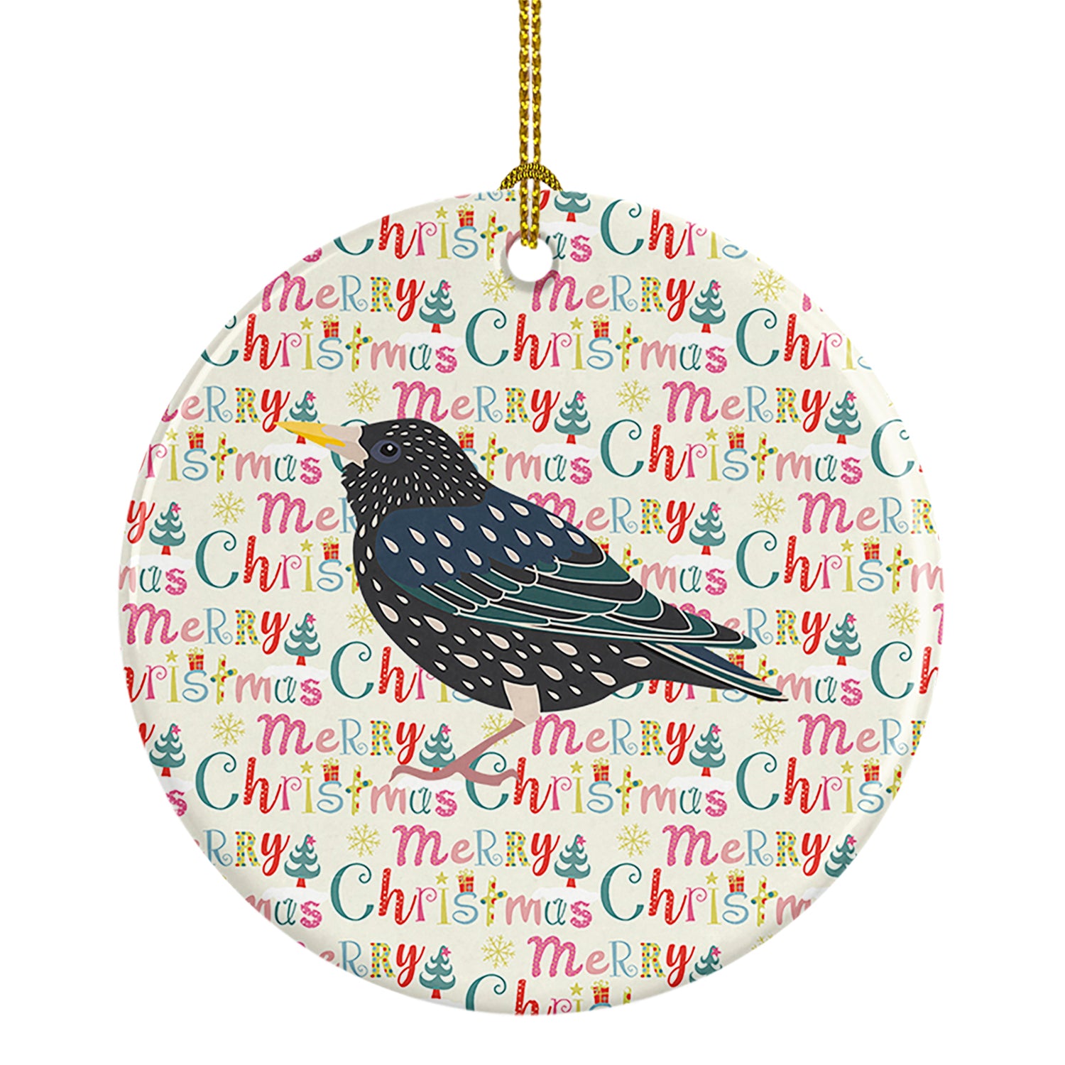 Buy this Starling Christmas Ceramic Ornament