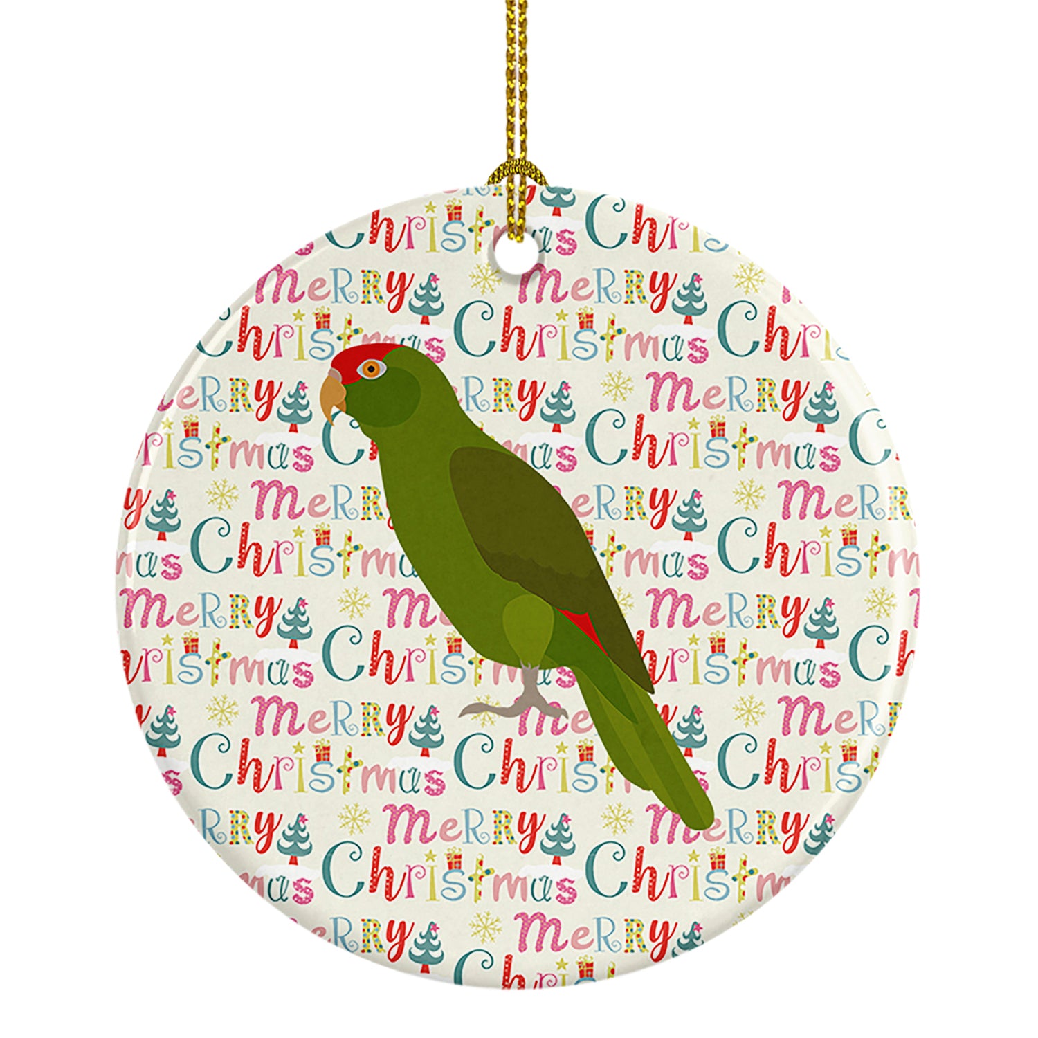 Buy this Amazon Parrot Christmas Ceramic Ornament