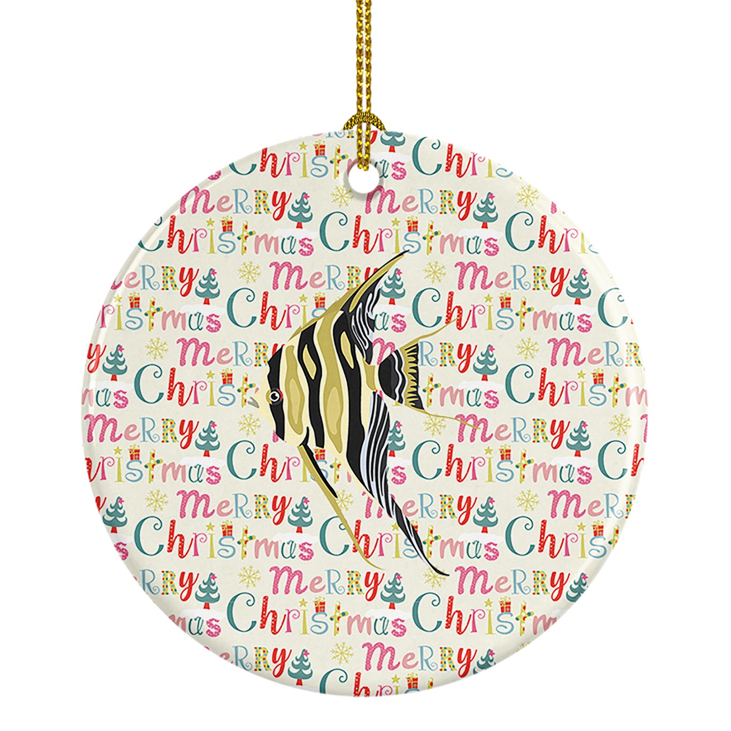 Buy this Angelfish Christmas Ceramic Ornament