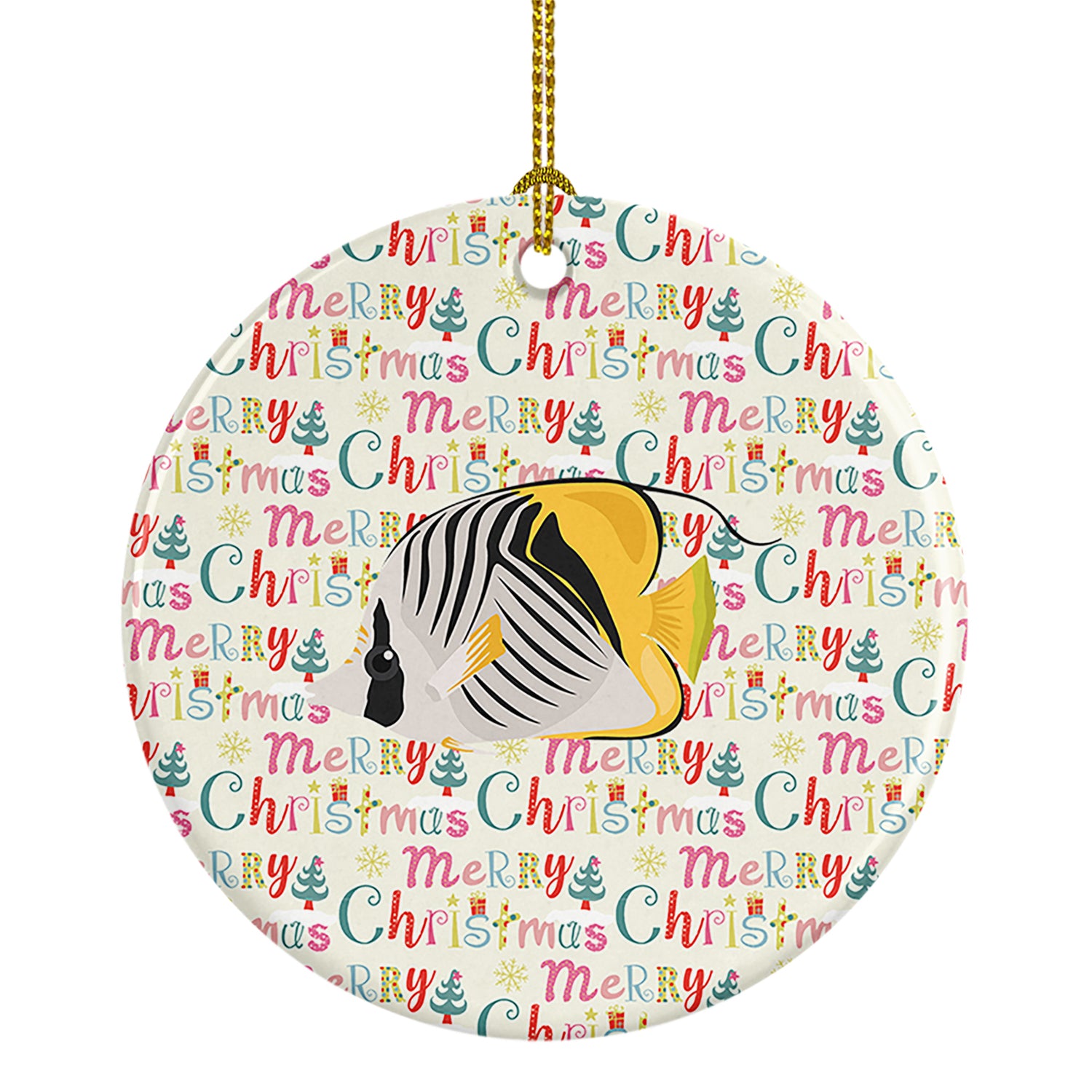 Buy this Butterfly Fish Christmas Ceramic Ornament