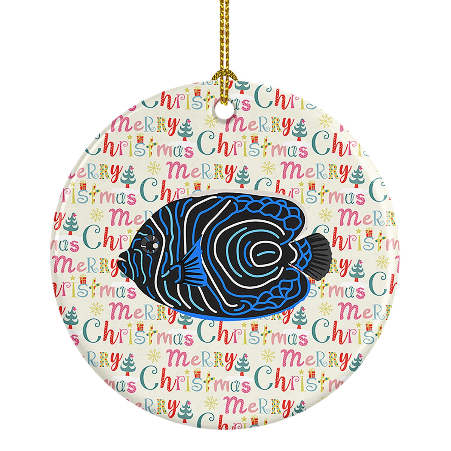 Buy this Emperor Angelfish Christmas Ceramic Ornament