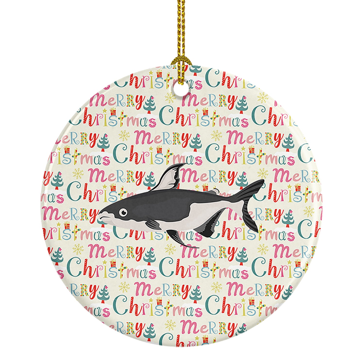 Buy this Iridescent Shark Christmas Ceramic Ornament