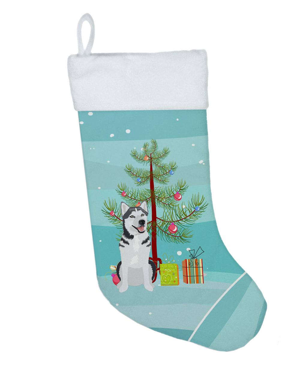 Siberian Husky Silver and White #1 Christmas Christmas Stocking