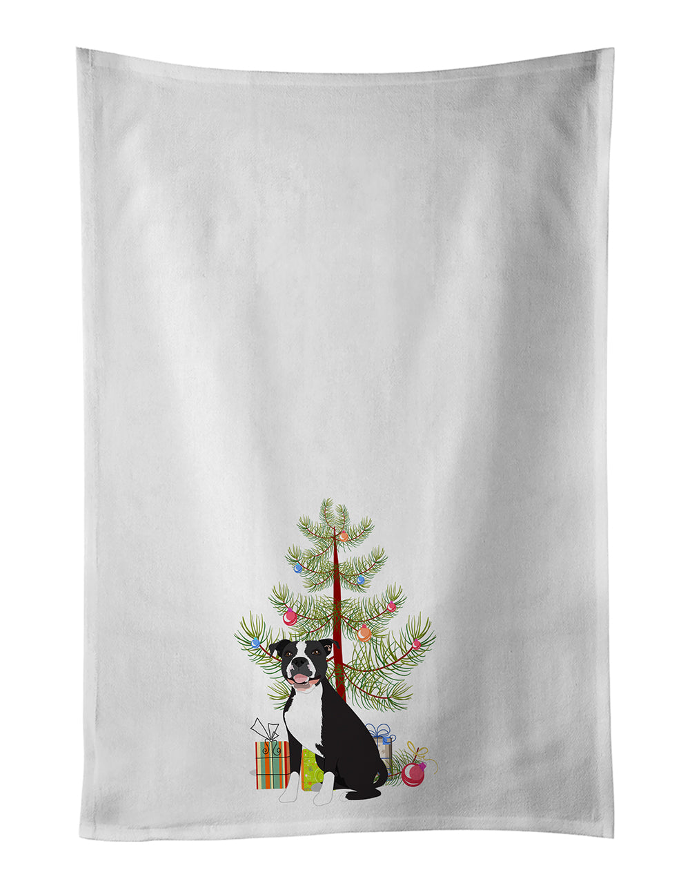 Buy this Pit Bull Black #3 Christmas White Kitchen Towel Set of 2