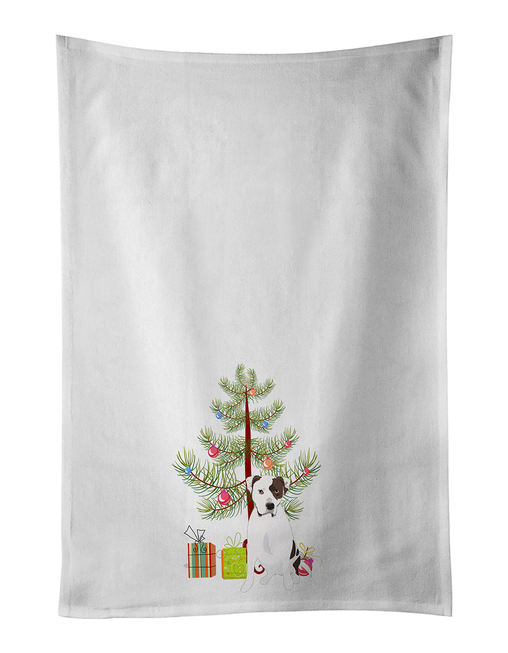 Buy this Pit Bull White #2 Christmas White Kitchen Towel Set of 2