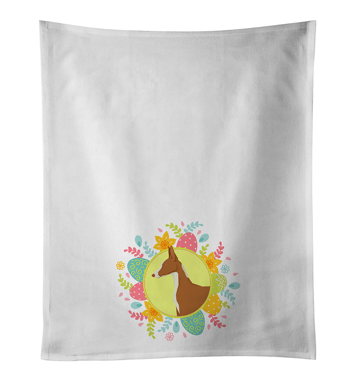 Buy this Ibizan Hound Easter White Kitchen Towel Set of 2