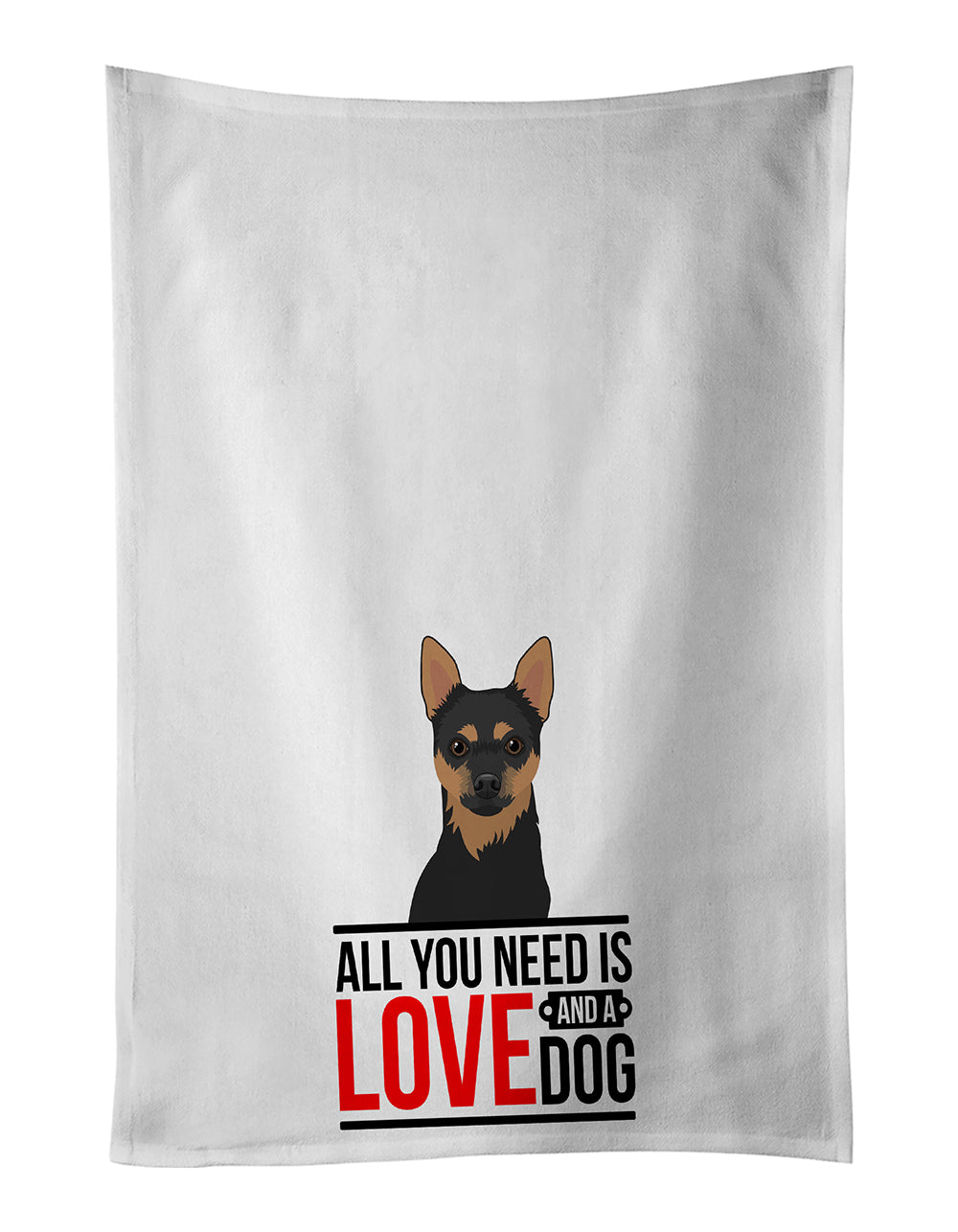 Buy this Chihuahua Black and Tan #1  White Kitchen Towel Set of 2