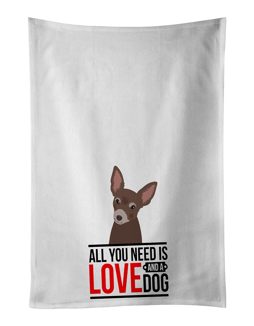 Buy this Chihuahua Chocolate #2  White Kitchen Towel Set of 2