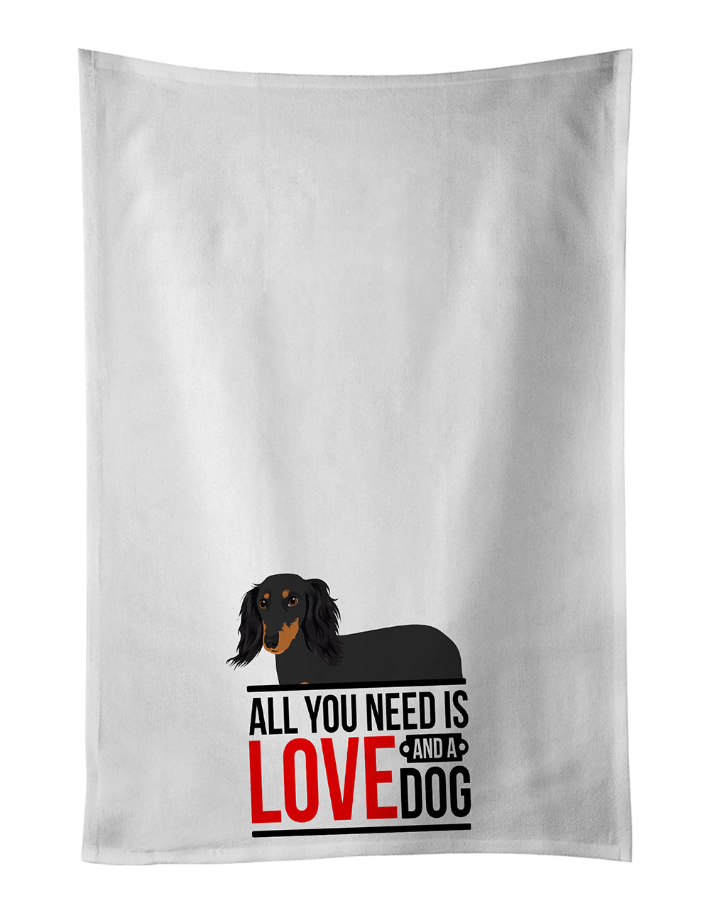 Buy this Dachshund Black and Tan #2  White Kitchen Towel Set of 2