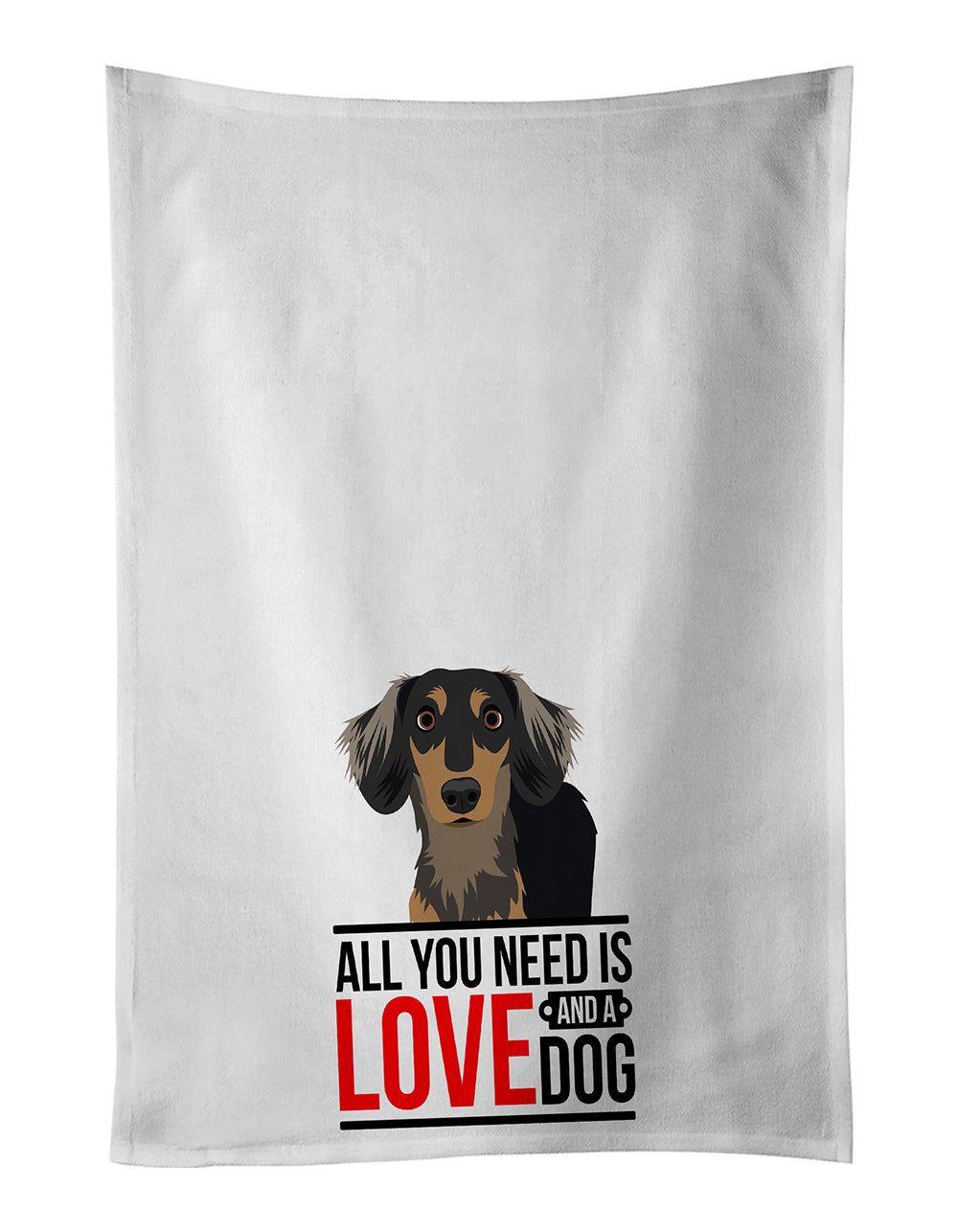 Buy this Dachshund Black and Tan #4 White Kitchen Towel Set of 2