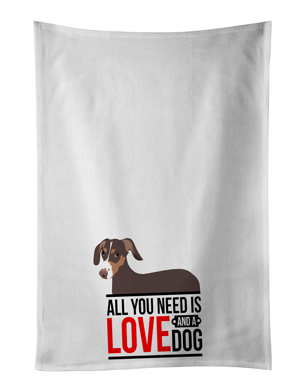 Buy this Dachshund Chocolate and Tan White Kitchen Towel Set of 2