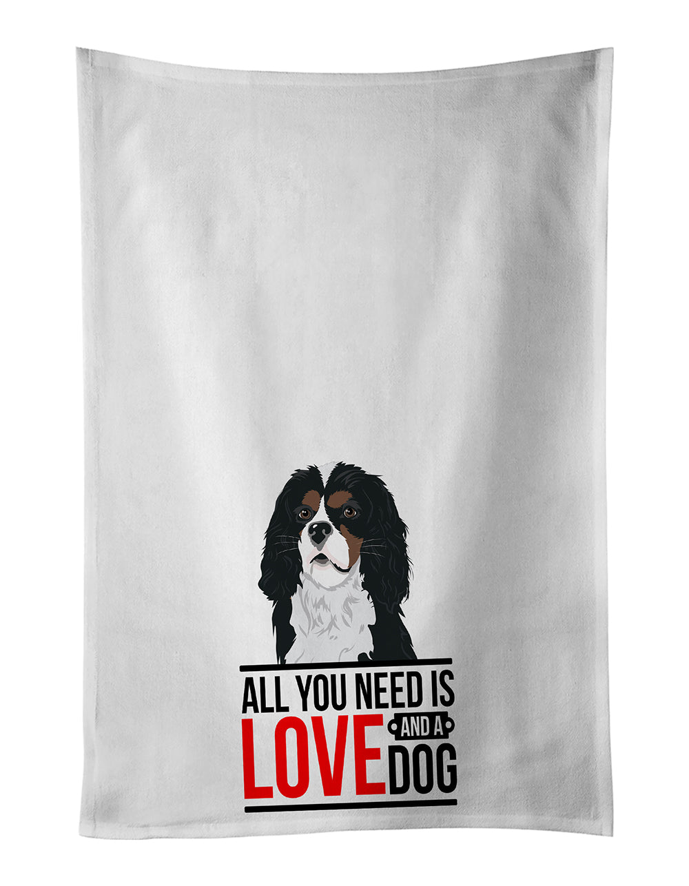 Buy this Cavalier King Charles Spaniel Tricolor #1  White Kitchen Towel Set of 2