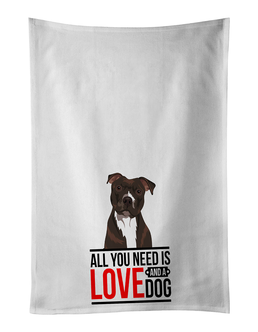 Buy this Pit Bull Brindle #2  White Kitchen Towel Set of 2
