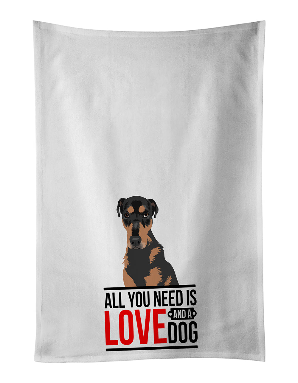 Buy this Rottweiler Black and Tan #2  White Kitchen Towel Set of 2