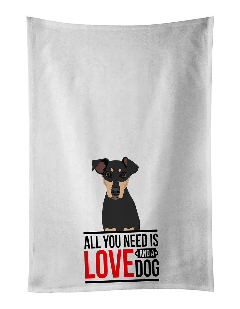 Buy this Rottweiler Black and Tan #3  White Kitchen Towel Set of 2