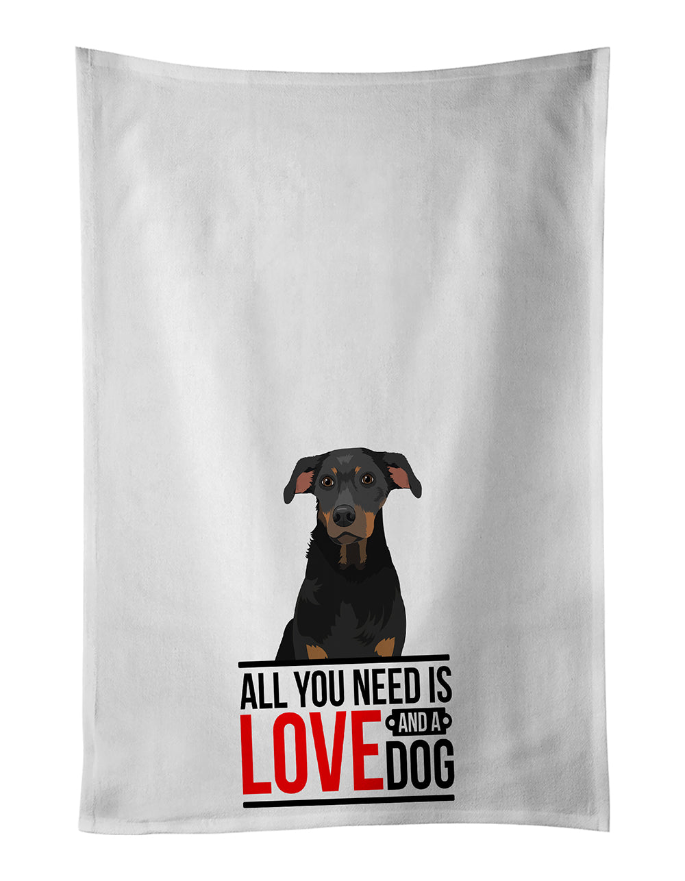 Buy this Rottweiler Black and Tan #5  White Kitchen Towel Set of 2
