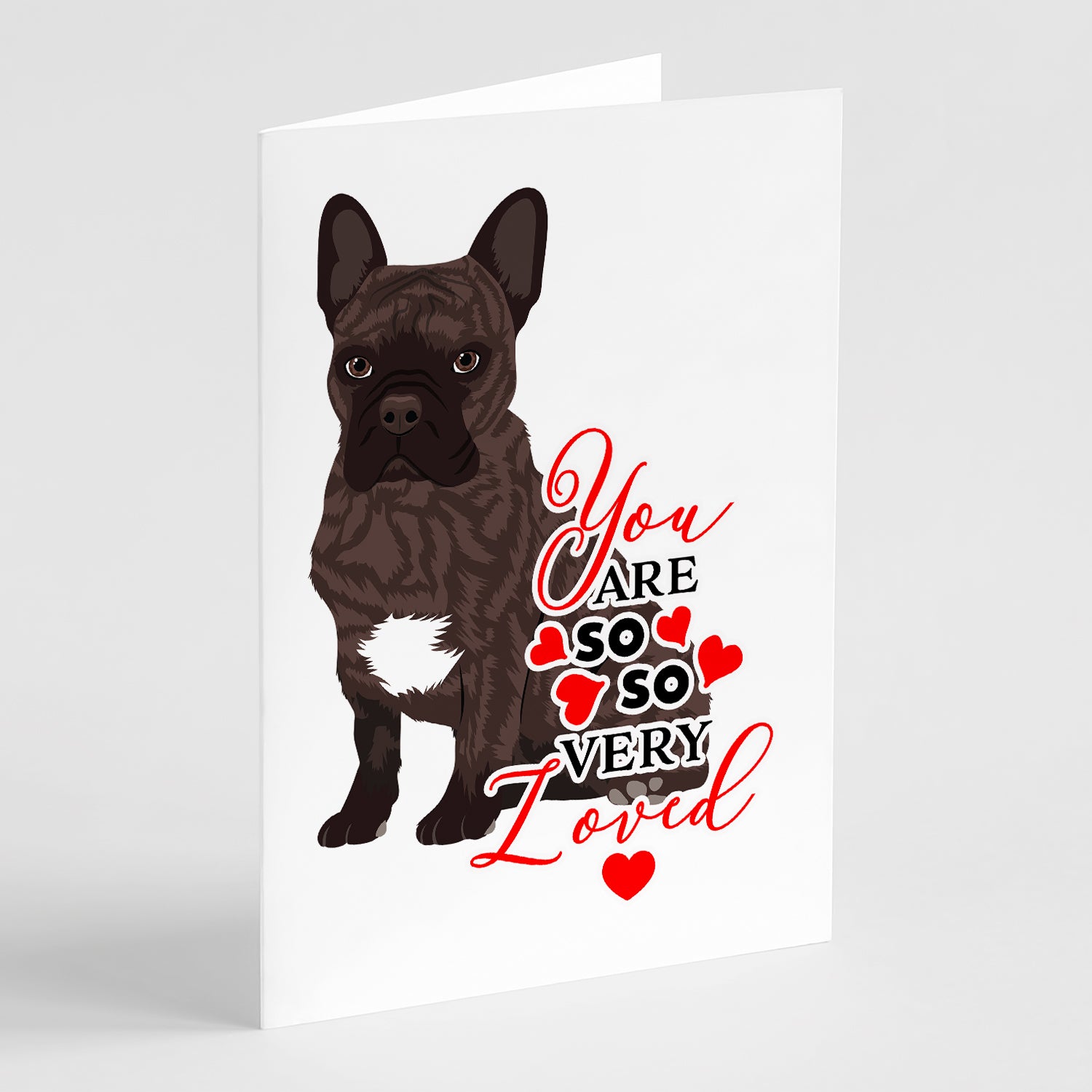 Buy this French Bulldog Brindle #1 so Loved Greeting Cards and Envelopes Pack of 8