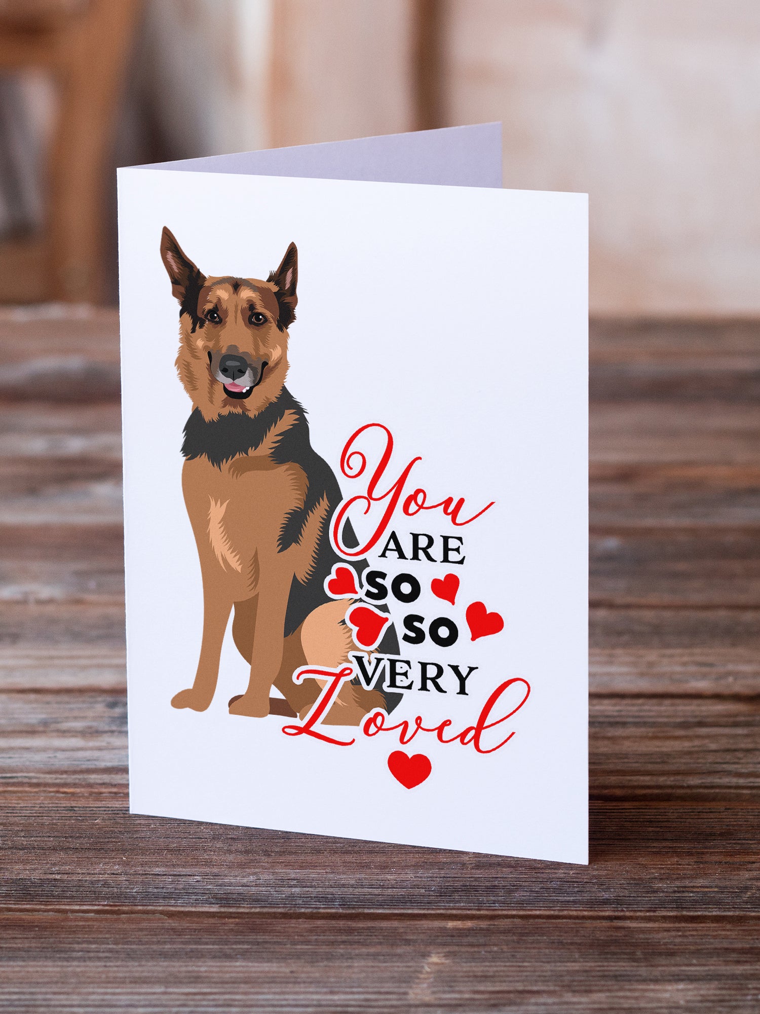Buy this German Shepherd Red Sable so Loved Greeting Cards and Envelopes Pack of 8