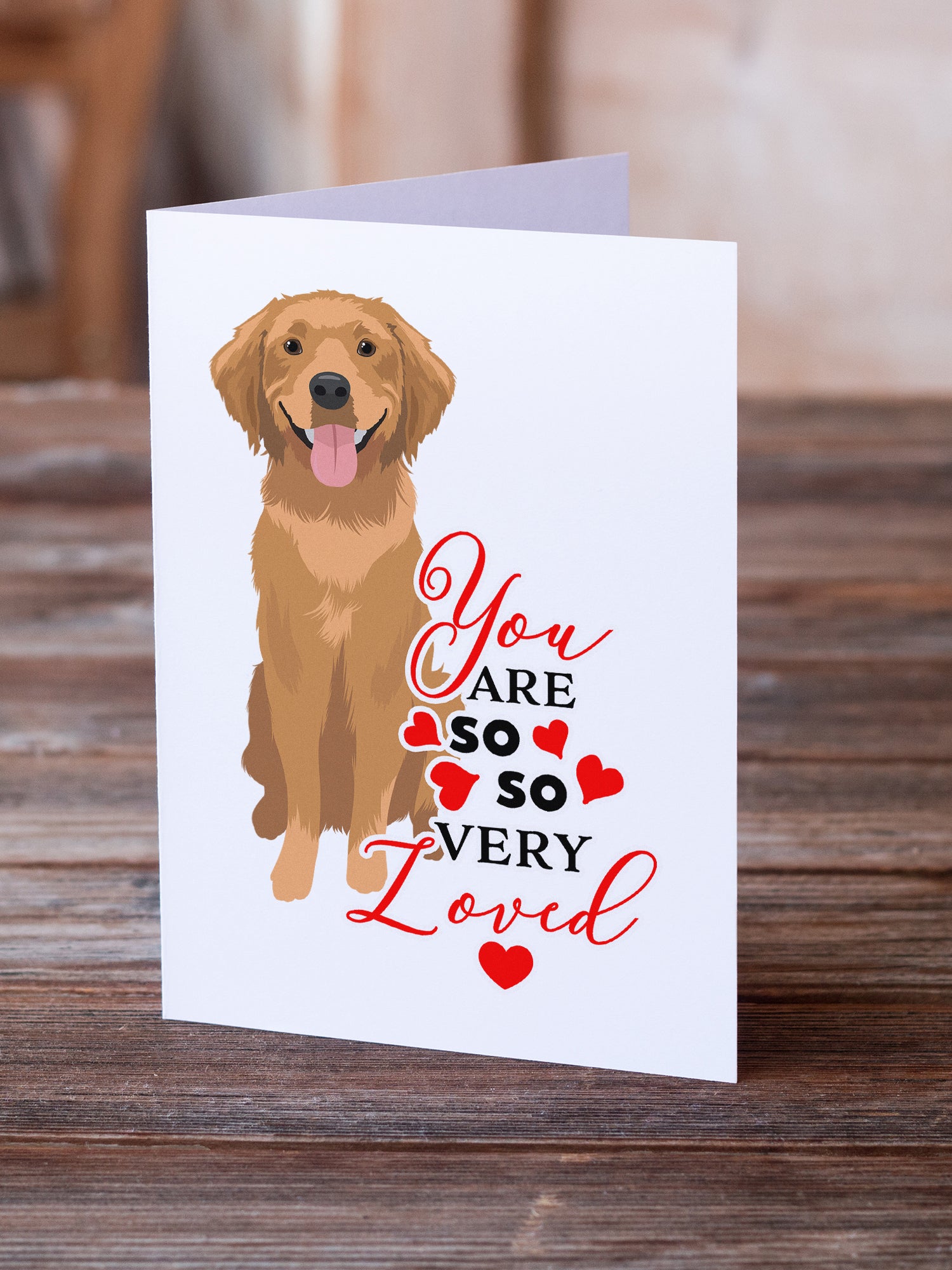 Buy this Golden Retriever Red #2 so Loved Greeting Cards and Envelopes Pack of 8