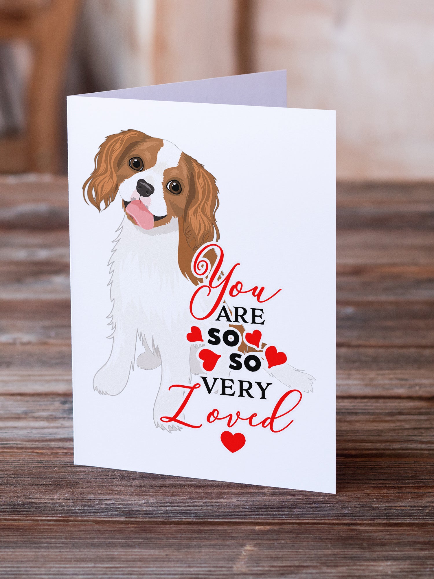 Buy this Cavalier King Charles Spaniel Blenheim #2 so Loved Greeting Cards and Envelopes Pack of 8