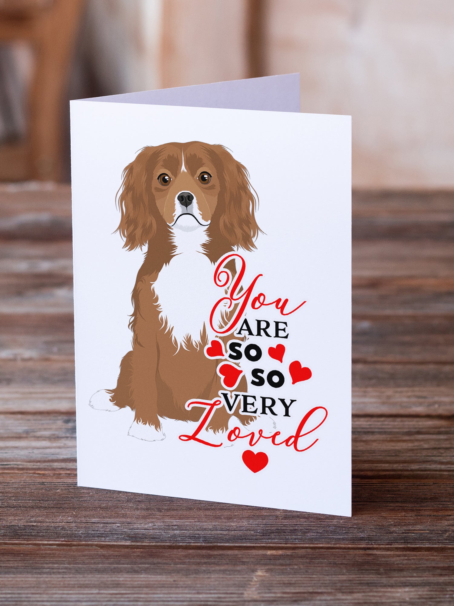 Buy this Cavalier King Charles Spaniel Ruby so Loved Greeting Cards and Envelopes Pack of 8