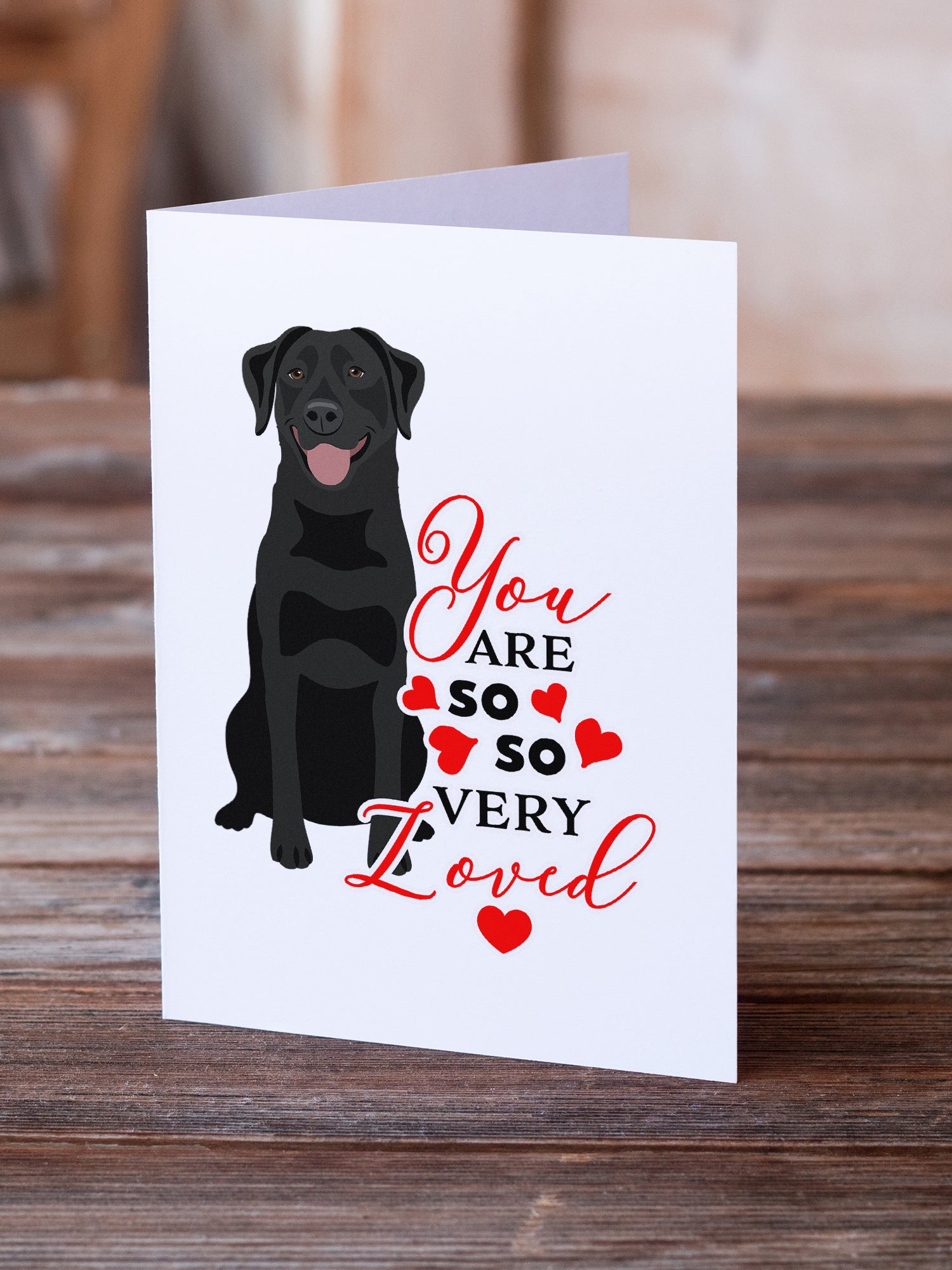 Buy this Labrador Retriever Black #1 so Loved Greeting Cards and Envelopes Pack of 8