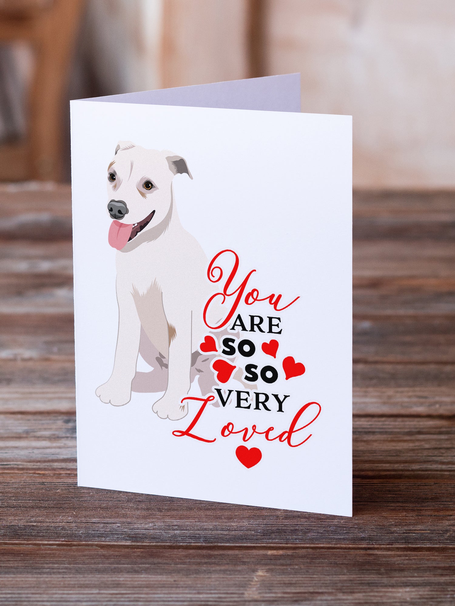 Buy this Pit Bull Puppy so Loved Greeting Cards and Envelopes Pack of 8