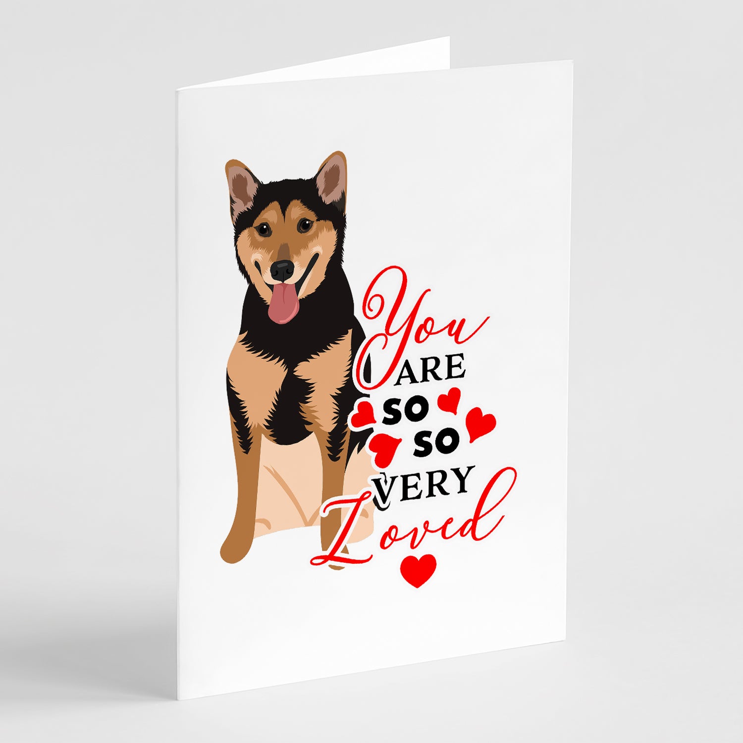Buy this Shiba Inu Black and Tan so Loved Greeting Cards and Envelopes Pack of 8