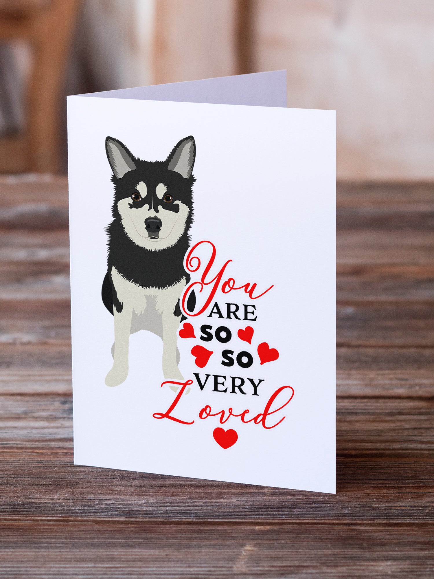 Buy this Shiba Inu Husky Mix so Loved Greeting Cards and Envelopes Pack of 8