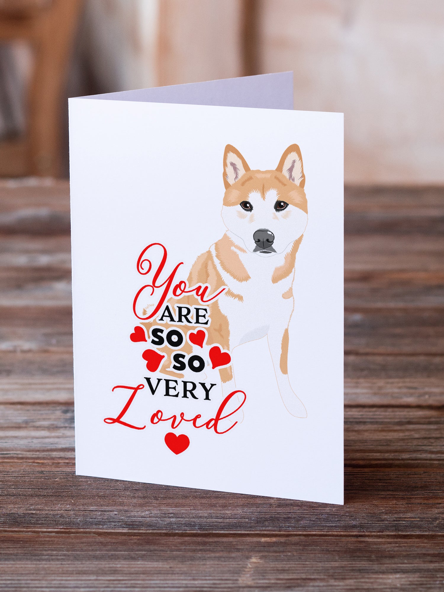 Buy this Shiba Inu Red #2 so Loved Greeting Cards and Envelopes Pack of 8
