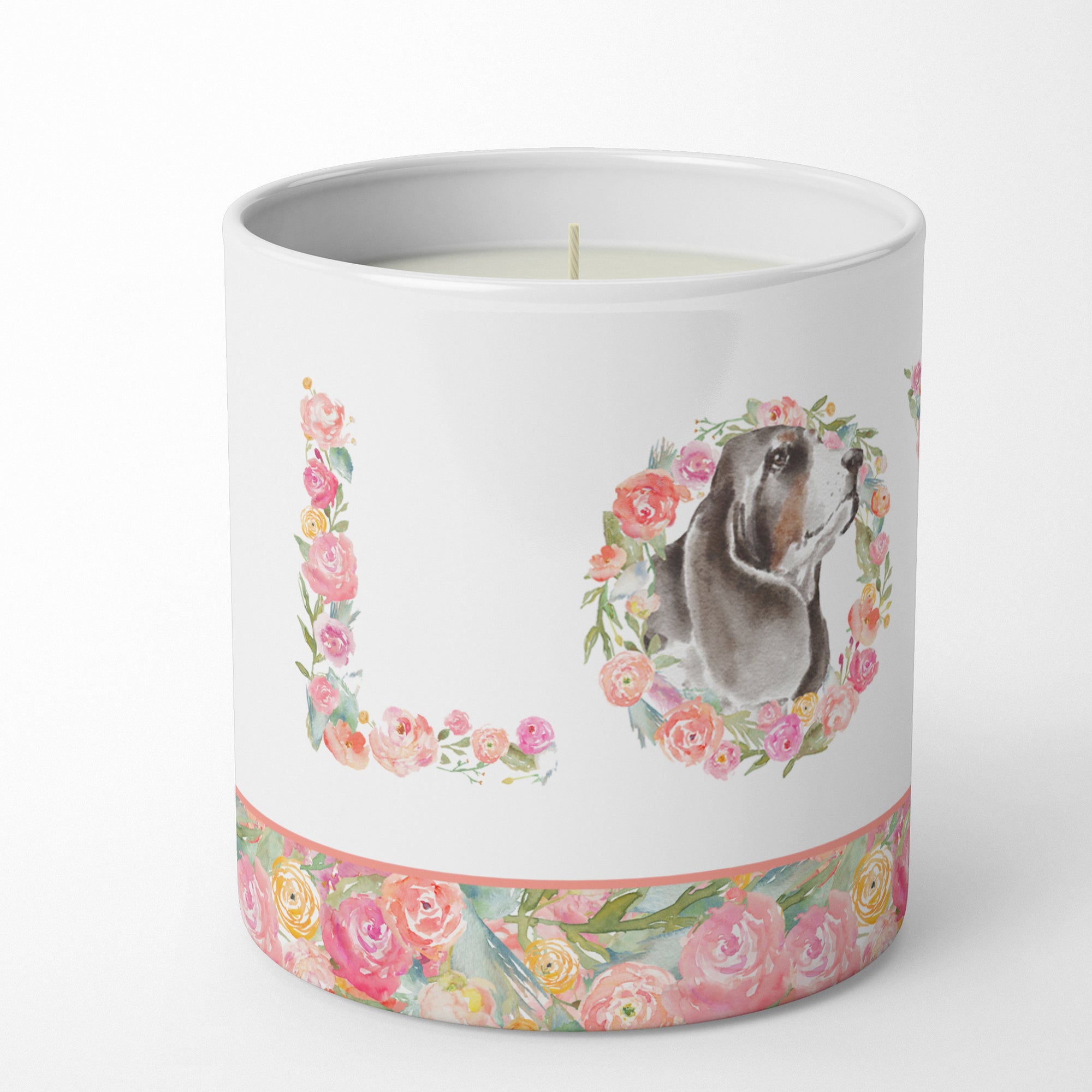 Buy this Basset Hound #4 LOVE 10 oz Decorative Soy Candle