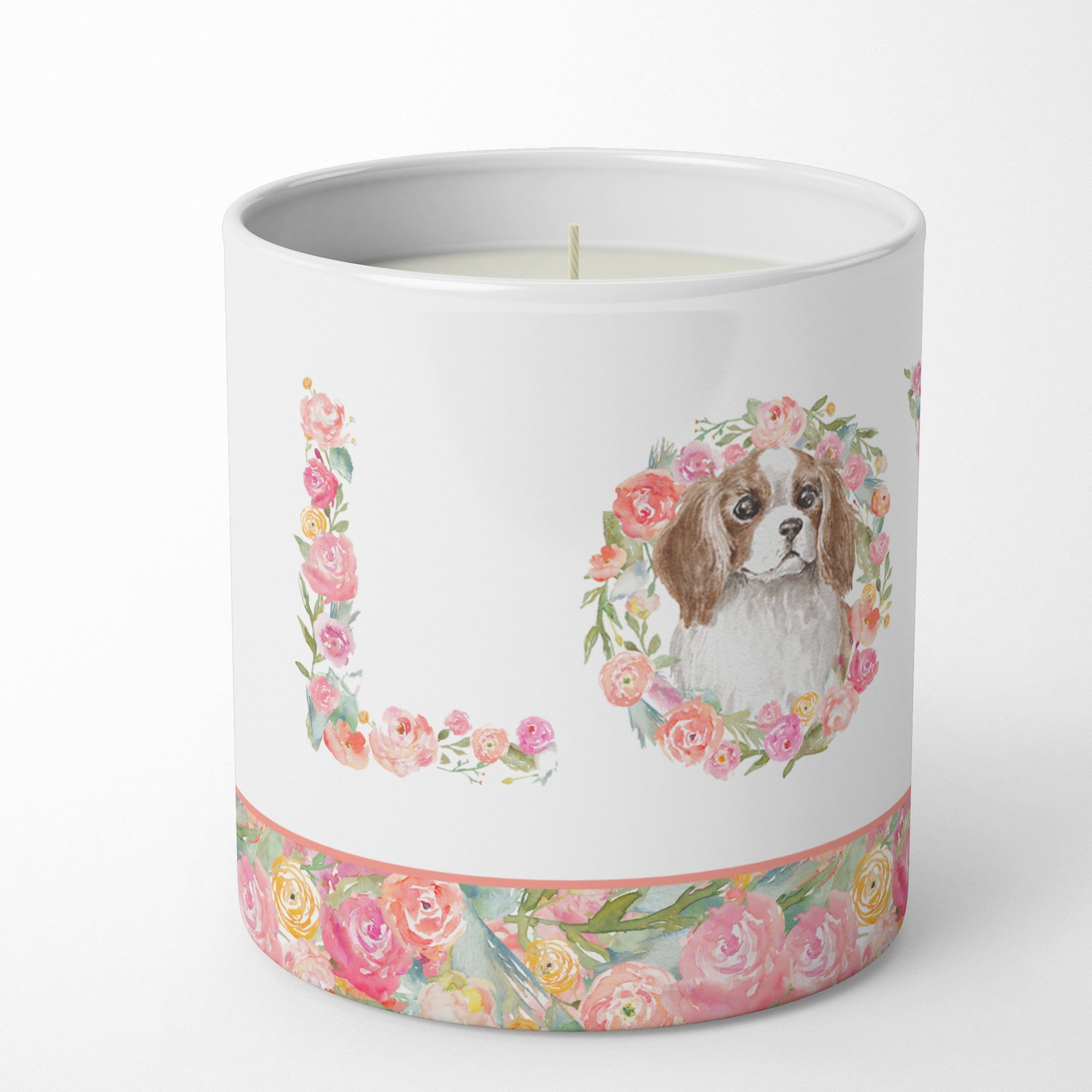 Buy this Cavalier Spaniel Blenheim #2 LOVE 10 oz Decorative Soy Candle