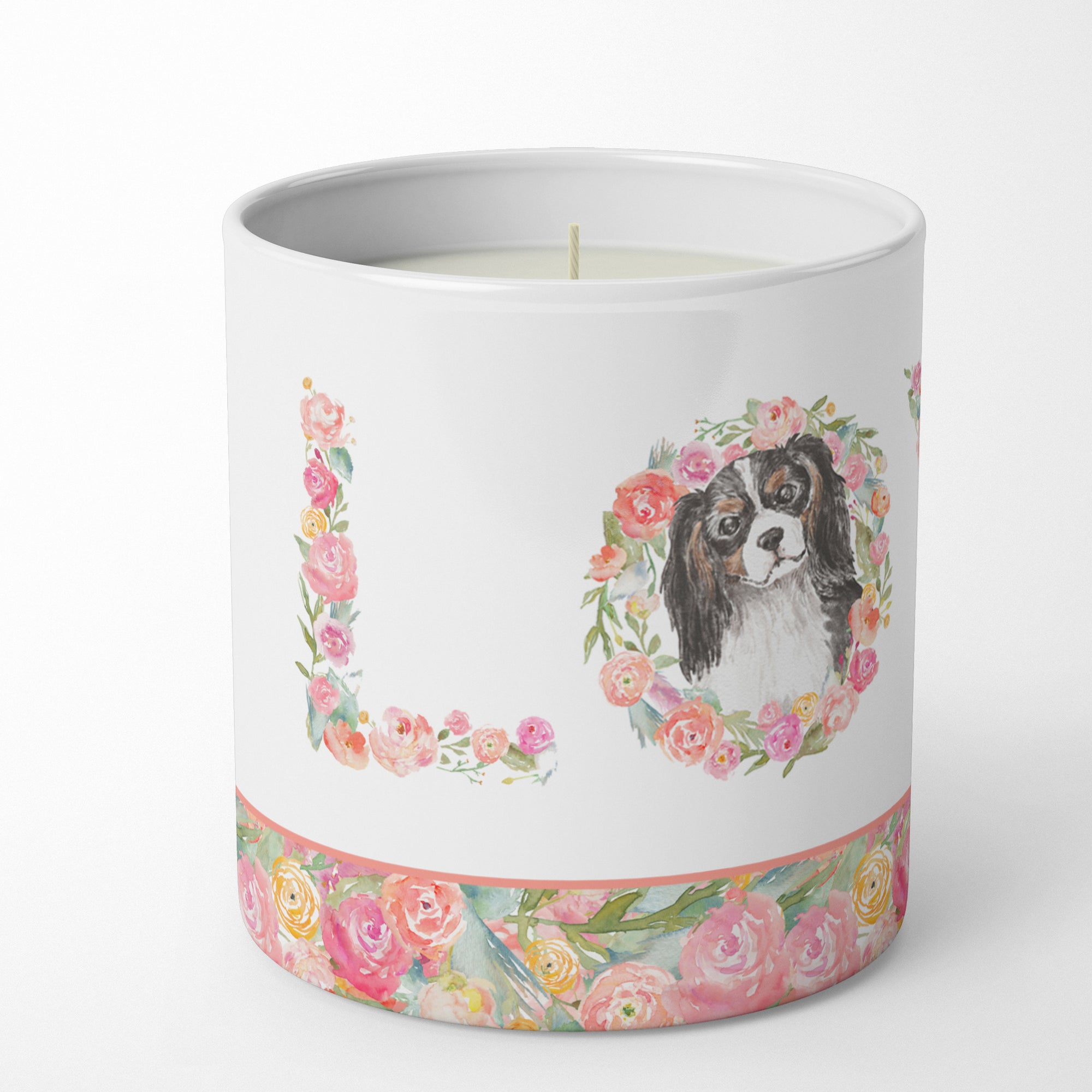 Buy this Cavalier Spaniel Tricolor #2 LOVE 10 oz Decorative Soy Candle