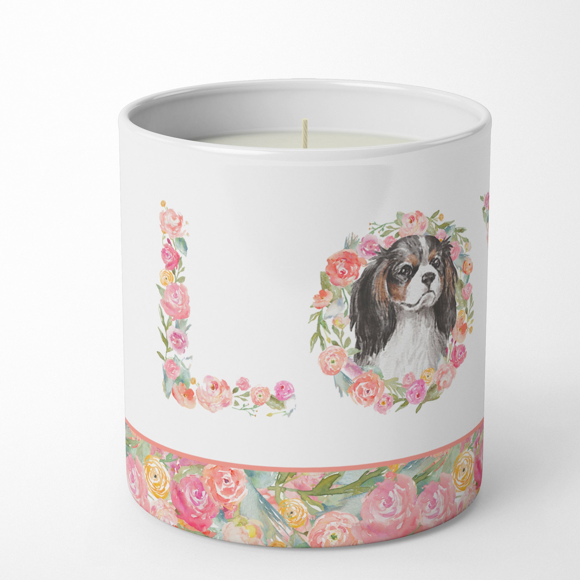 Buy this Cavalier Spaniel Tricolor #3 LOVE 10 oz Decorative Soy Candle