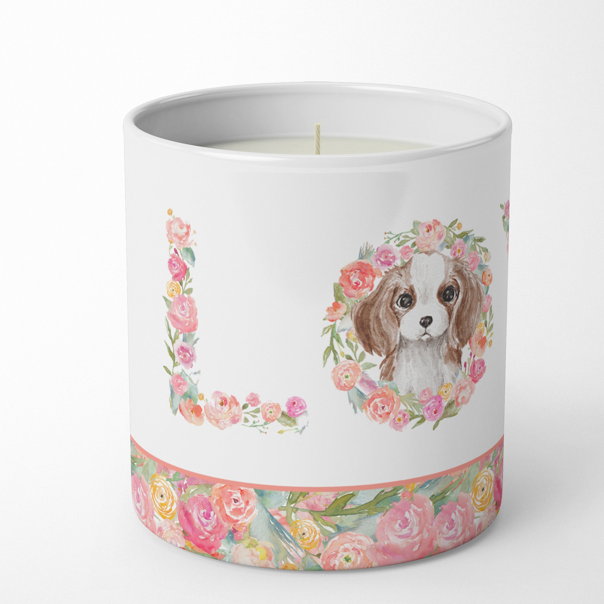 Buy this Cavalier Spaniel Blenheim #4 LOVE 10 oz Decorative Soy Candle