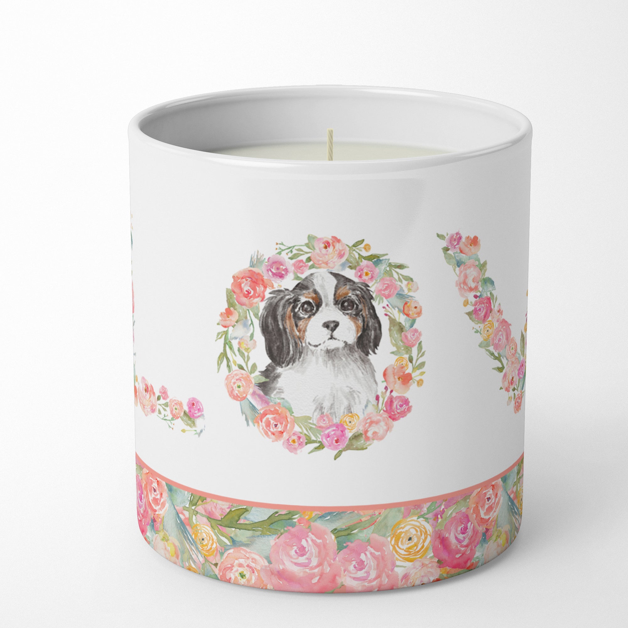Buy this Cavalier Spaniel Tricolor #4 LOVE 10 oz Decorative Soy Candle