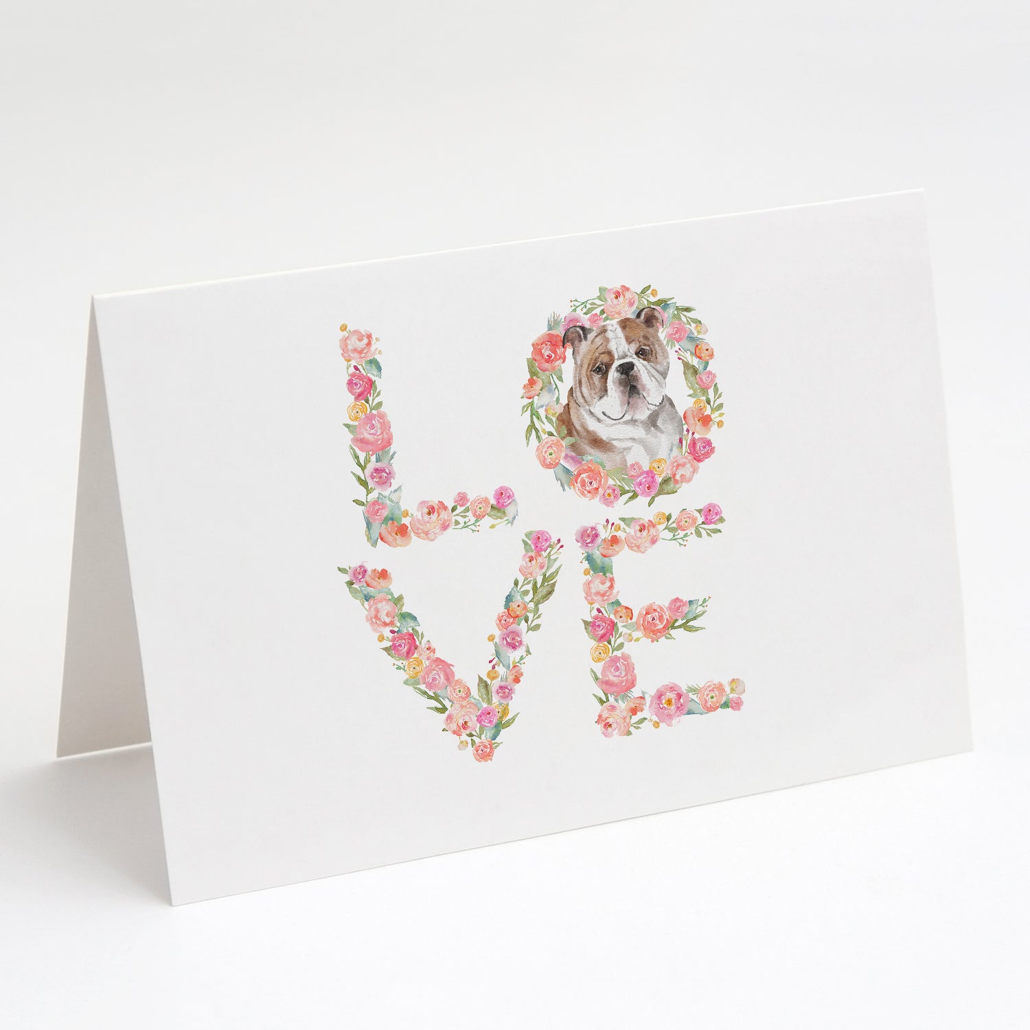 Buy this English Bulldog #10 LOVE Greeting Cards and Envelopes Pack of 8