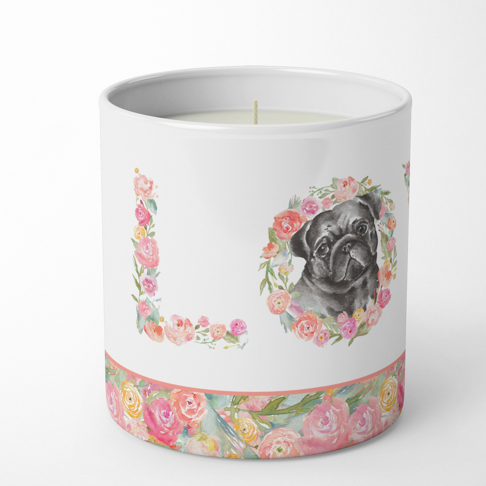 Buy this Pug #4 LOVE 10 oz Decorative Soy Candle