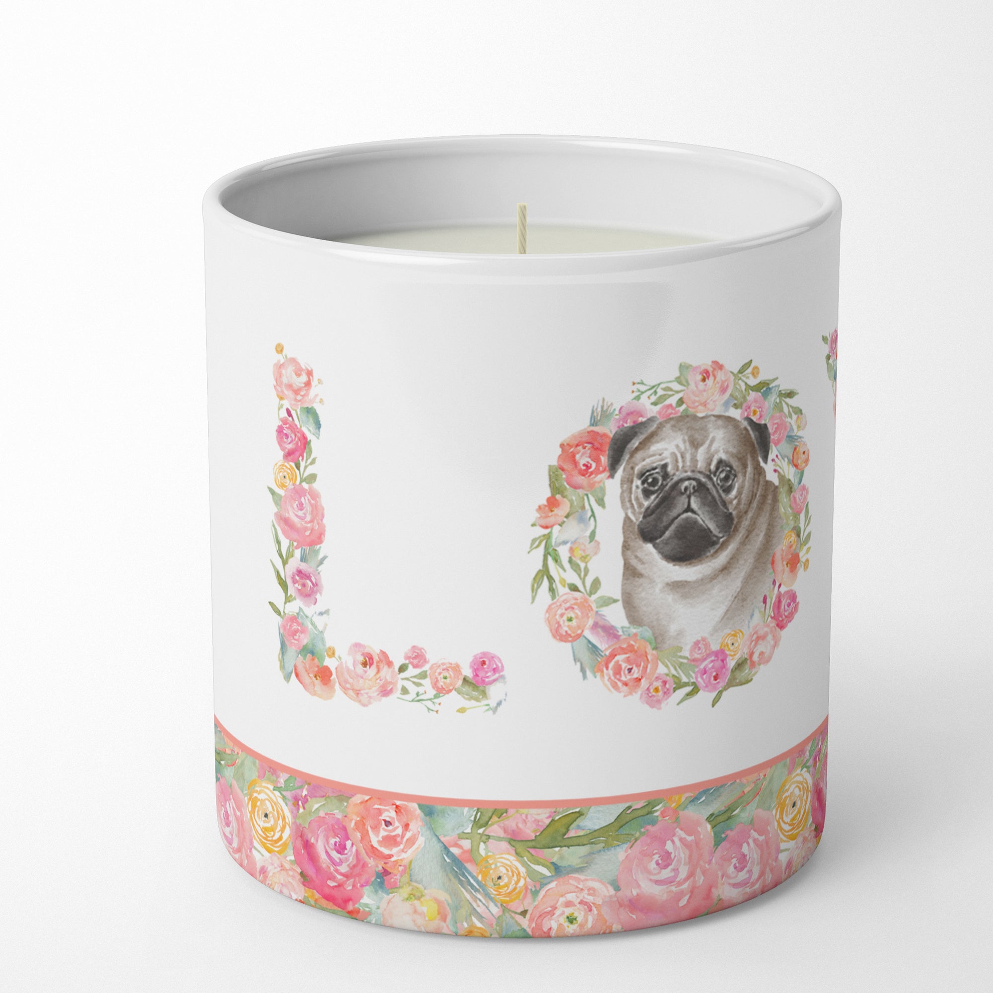 Buy this Pug #6 LOVE 10 oz Decorative Soy Candle