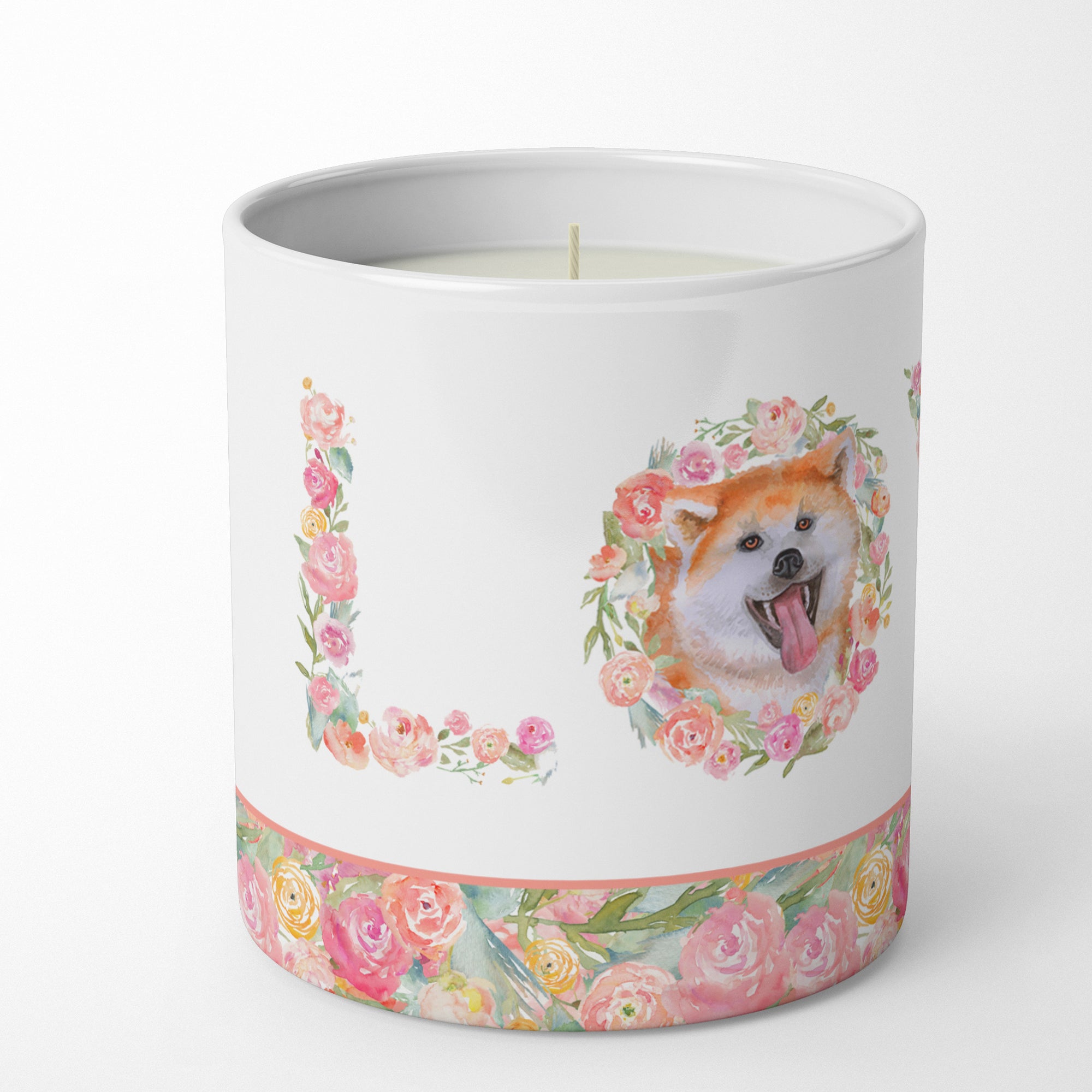Buy this Akita Love 10 oz Decorative Soy Candle