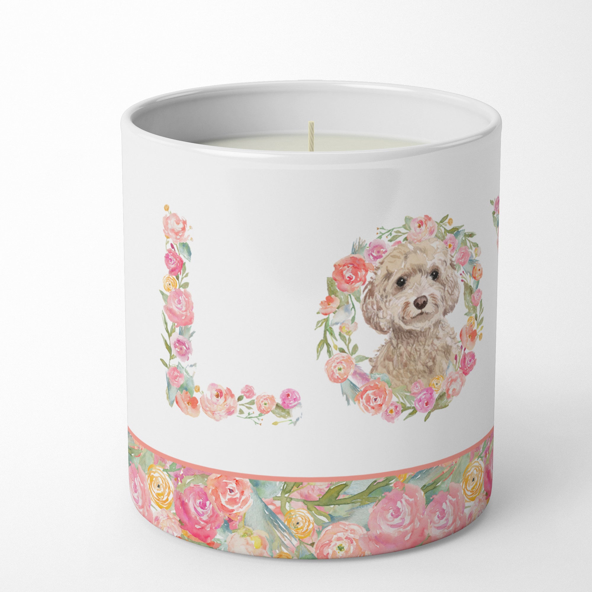 Buy this Champagne Cockapoo Love 10 oz Decorative Soy Candle