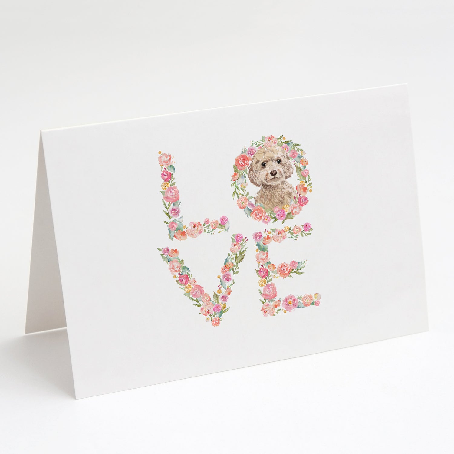 Buy this Champagne Cockapoo Love Greeting Cards and Envelopes Pack of 8