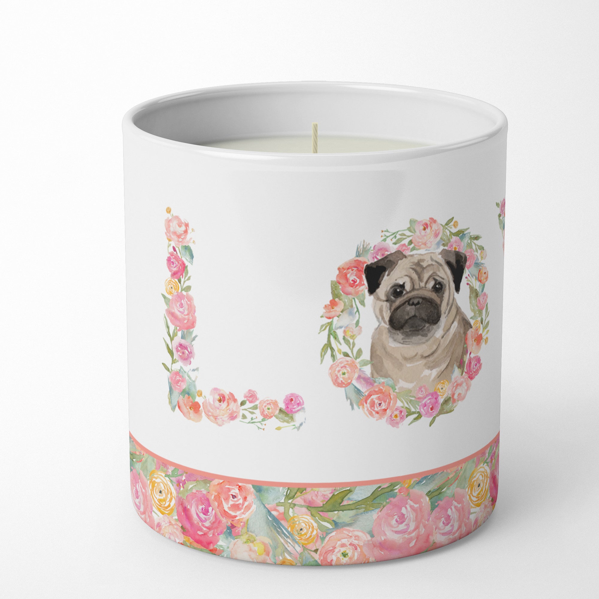 Buy this Pug #2 Love 10 oz Decorative Soy Candle