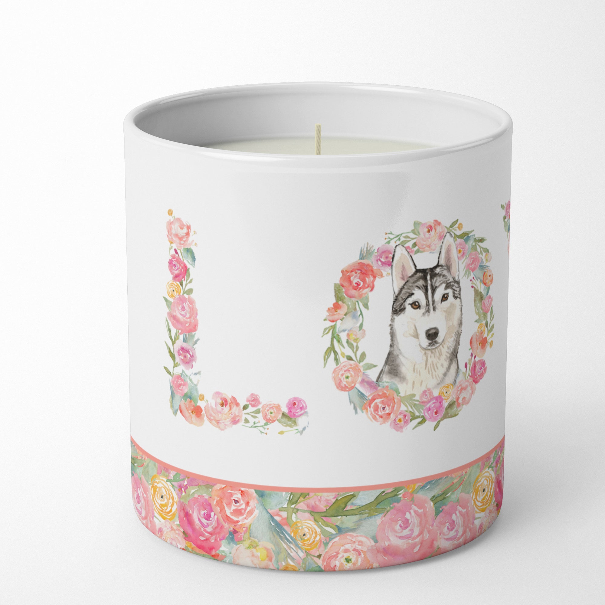 Buy this Siberian Husky Love 10 oz Decorative Soy Candle