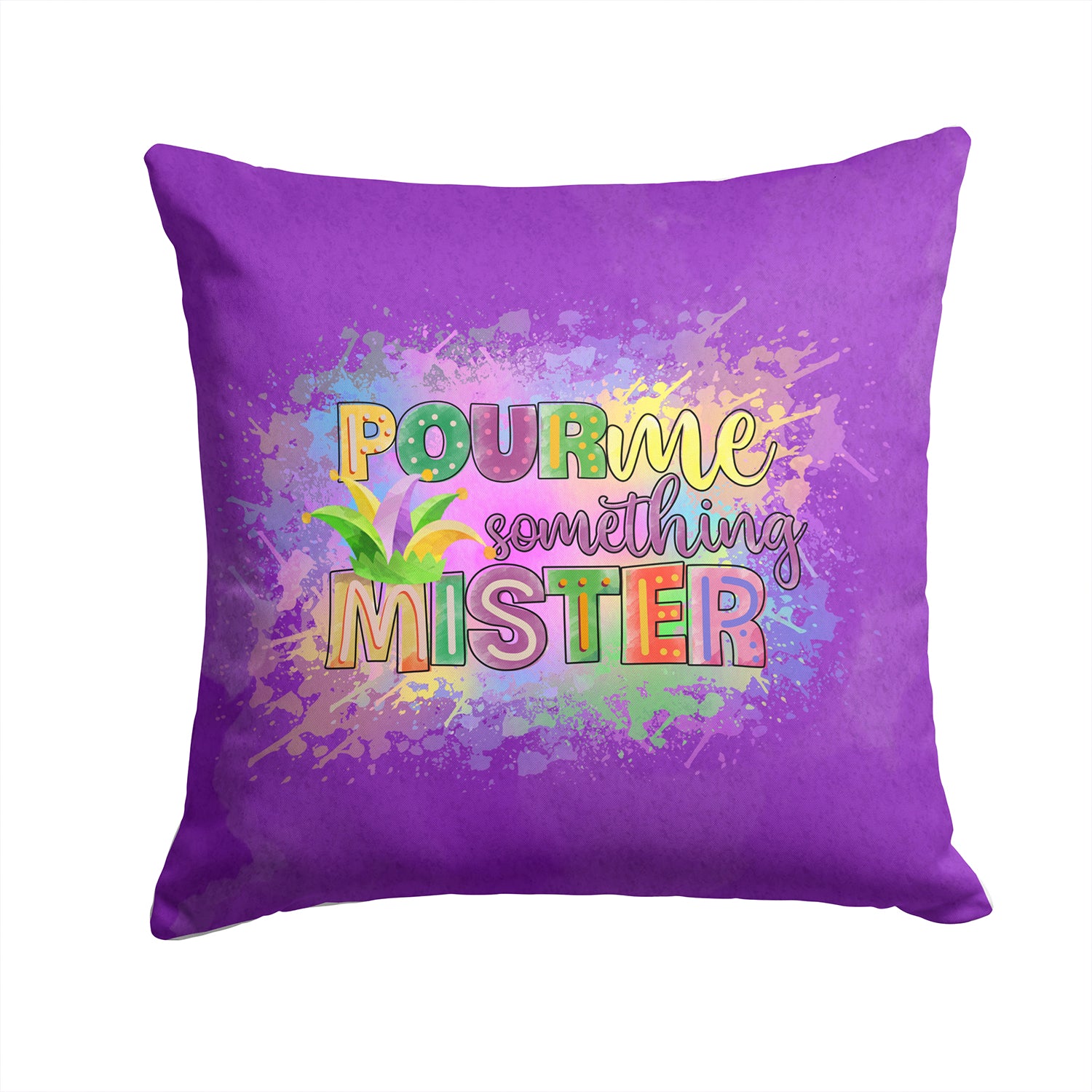 Buy this Pour Me Something Mister Mardi Gras Fabric Decorative Pillow
